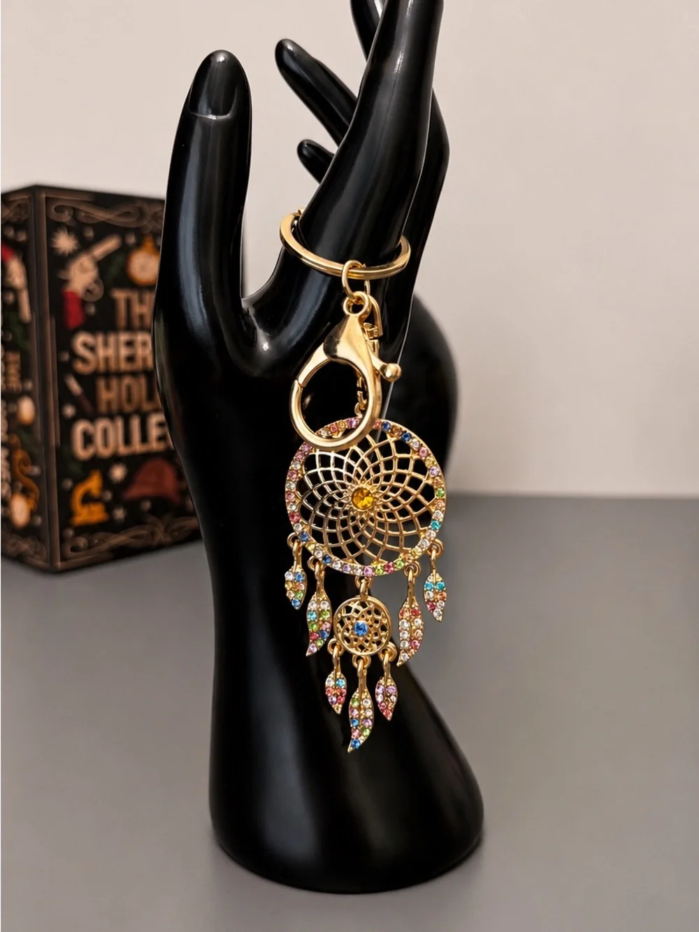 Rainbow Dreamcatcher Bag Charm, Purse Charm, Keychain, Boho Gift, Colorful Key